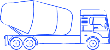 Les fondations - béton - 60 à 70 toupies de béton