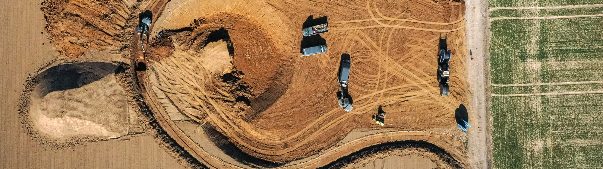 chantier de construction : phase de terrassement 